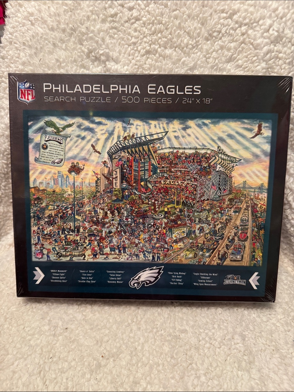 NFL Philadelphia Eagles Joe Journeyman
500pc Puzzle 24”x18” New